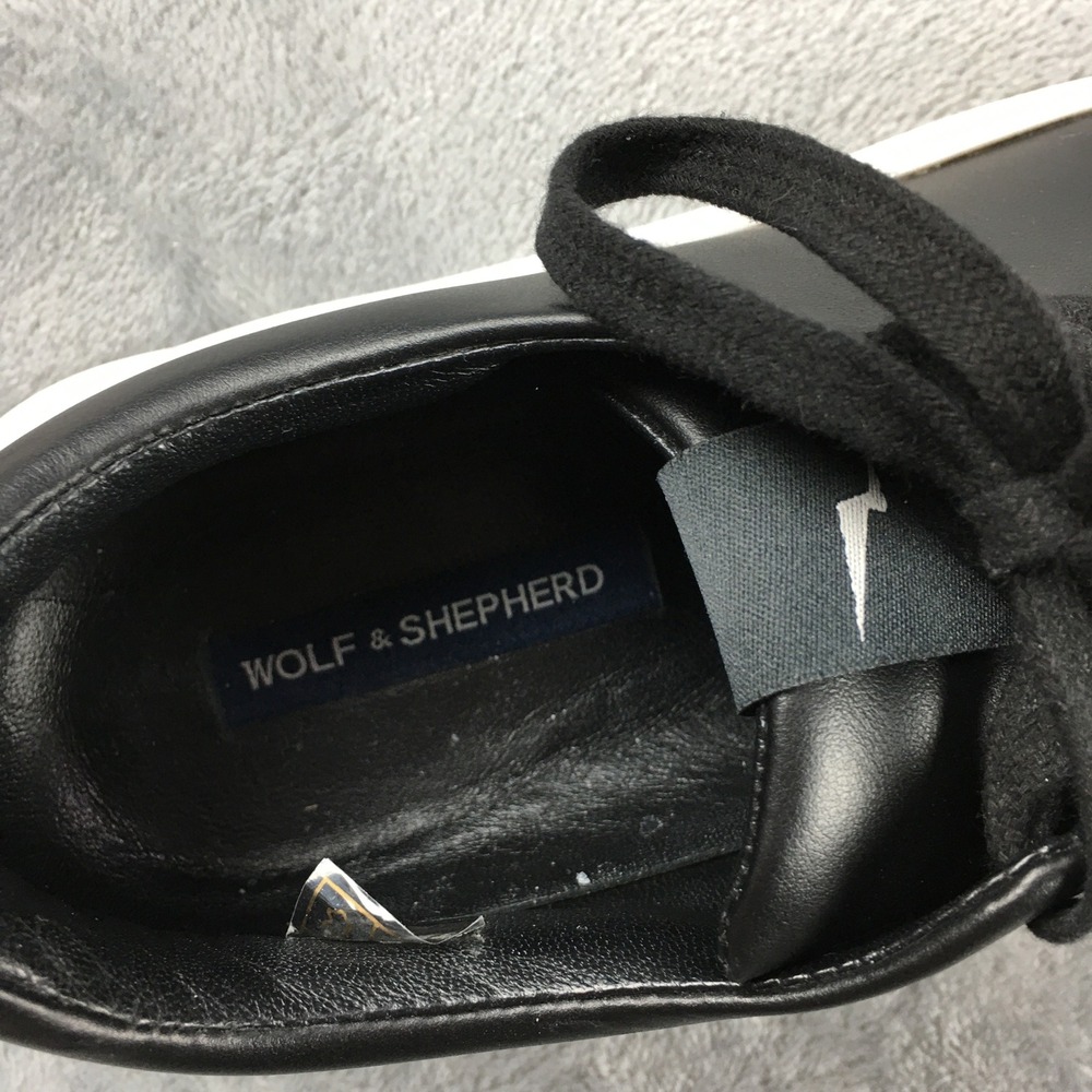 Wolf & Shepherd Cruise' Lo Black & White Sneakers Mens 7W Women 9W EU 40 Preppy - Picture 7 of 16
